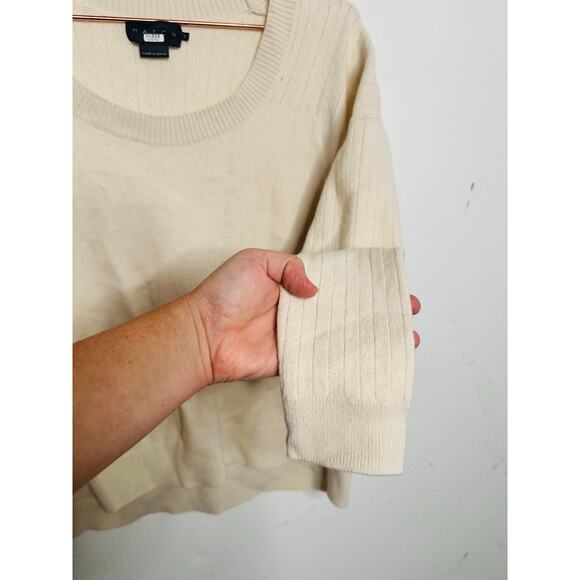 HATCH Cream Wool Cashmere Scoop Neckline Maternity Layering Neck Top size 0 - Picture 7 of 10